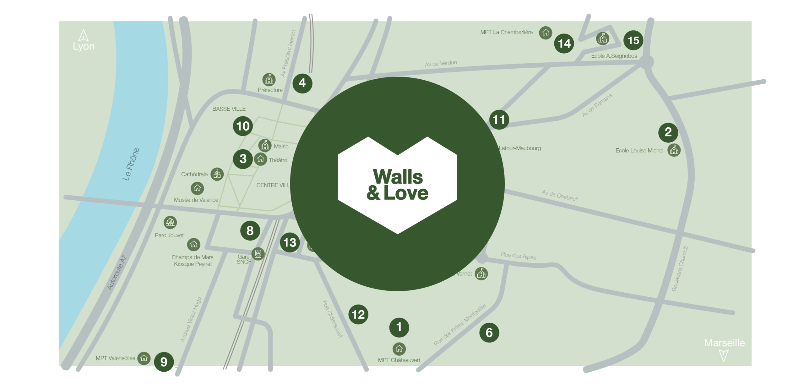 Lire la suite à propos de l’article Parcours Fresques Walls&Love